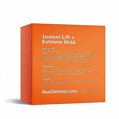 NueDerma Brow Seal with Castor Oil - Clear Eyebrow Gel, Waterproof Eyebrow Makeup, Styling Wax for Feathered & Fluffy Brows, 1 OZ