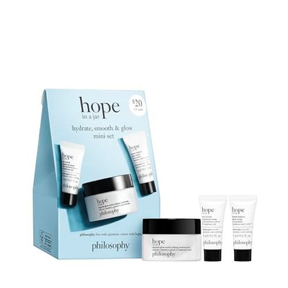Philosophy Hope in a Jar Skincare Essentials Mini Set - 3 Piece Travel Size Kit Avelisse