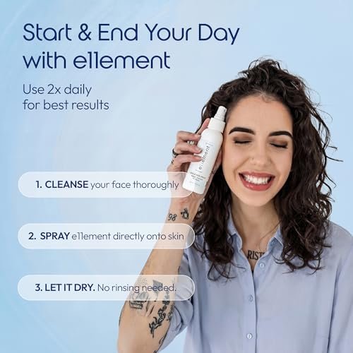 e11ement Hypochlorous Acid Spray – Gentle Multi-Use Cosmetic for Face & Body – Fragrance-Free Skin Refresher (Medium 4 oz.) - görsel 4