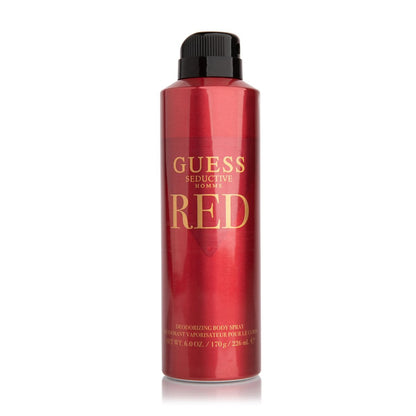 GUESS Seductive Red for Men Deodorizing Body Spray, 6 oz - Long-Lasting Freshness & Seductive Scent Avelisse