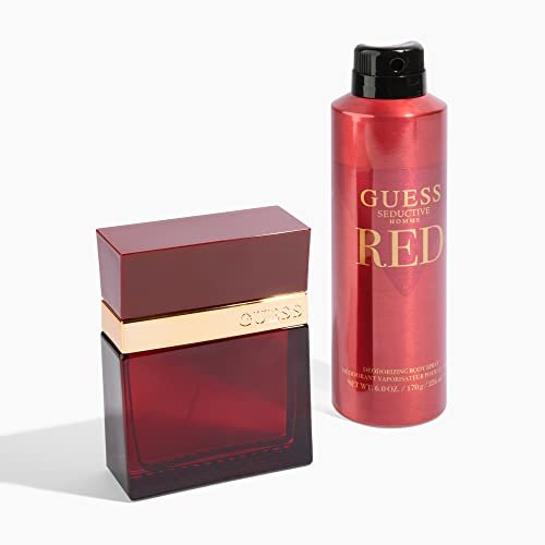 GUESS Seductive Red for Men Deodorizing Body Spray, 6 oz - Long-Lasting Freshness & Seductive Scent Avelisse