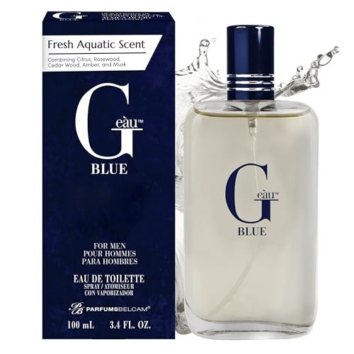 PB ParfumsBelcam G Eau Blue Eau de Toilette Spray – Men’s Cologne, Long-Lasting Summer Fragrance 3.4 Fl Oz - görsel 2