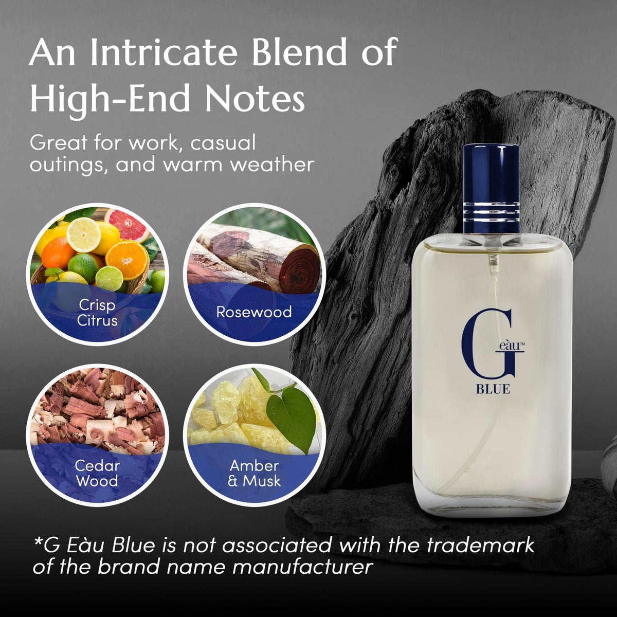 PB ParfumsBelcam G Eau Blue Eau de Toilette Spray – Men’s Cologne, Long-Lasting Summer Fragrance 3.4 Fl Oz - görsel 7