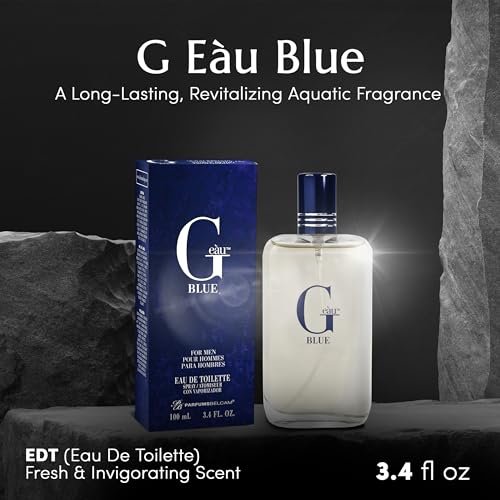 PB ParfumsBelcam G Eau Blue Eau de Toilette Spray – Men’s Cologne, Long-Lasting Summer Fragrance 3.4 Fl Oz - görsel 4