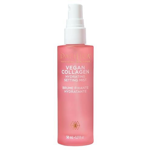 Pacifica Beauty Vegan Collagen Hydrating Setting Mist – Illuminating Face Mist for Dewy Skin with Vegan Collagen & Squalane, Pore-Blurring Makeup Primer