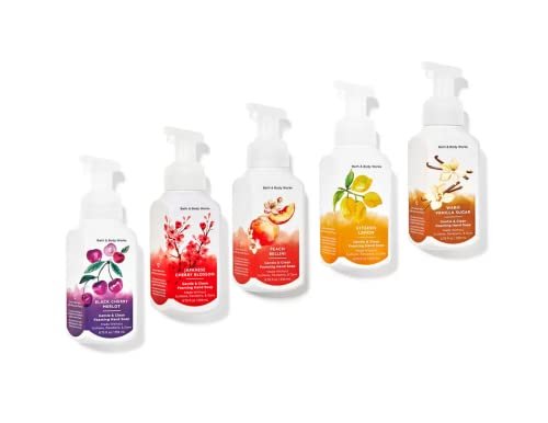 Bath and Body Works Foaming Hand Soaps - Set of 5 Gentle Foaming Soaps (Fresh & Fruity) Avelisse