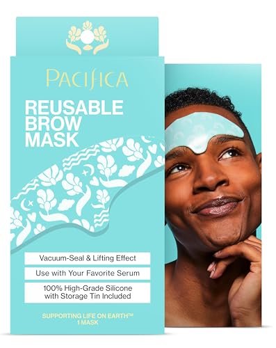 Pacifica Reusable Brow Mask – 100% Silicone Forehead Wrinkle Patch for Brow Lift, Anti-Wrinkle Pad Smooths Frown Lines, Vegan & Cruelty-Free, 1 Piece