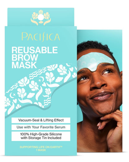 Pacifica Reusable Brow Mask – 100% Silicone Forehead Wrinkle Patch for Brow Lift, Anti-Wrinkle Pad Smooths Frown Lines, Vegan & Cruelty-Free, 1 Piece