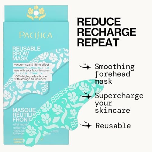 Pacifica Reusable Brow Mask – 100% Silicone Forehead Wrinkle Patch for Brow Lift, Anti-Wrinkle Pad Smooths Frown Lines, Vegan & Cruelty-Free, 1 Piece - görsel 10