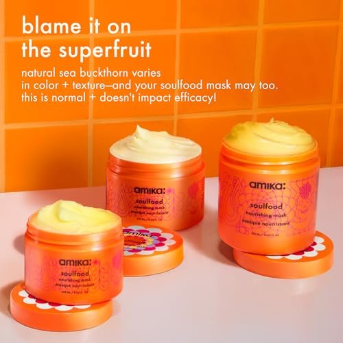 Amika Soulfood Nourishing Mask - 3.3 Fl Oz | Hydrating Hair Mask for Dry, Damaged, and Curly Hair Avelisse