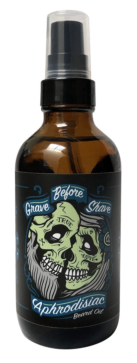 Grave Before Shave Leather/Cedar-Wood Scent Beard Oil – 4 oz Big Bottle Avelisse