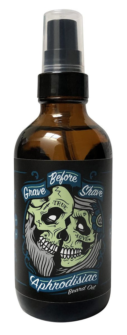 Grave Before Shave Leather/Cedar-Wood Scent Beard Oil – 4 oz Big Bottle Avelisse