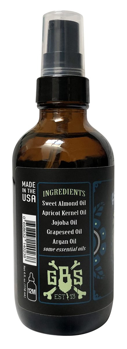 Grave Before Shave Leather/Cedar-Wood Scent Beard Oil – 4 oz Big Bottle Avelisse