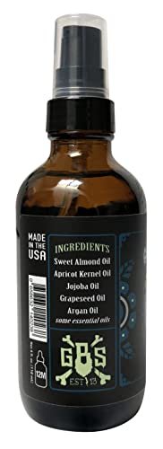 Grave Before Shave Leather/Cedar-Wood Scent Beard Oil – 4 oz Big Bottle Avelisse
