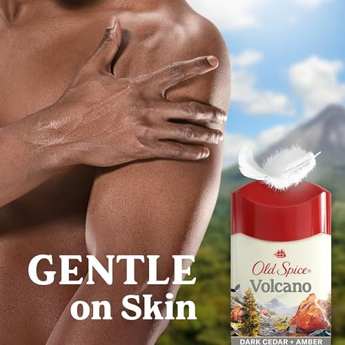 Old Spice Men's Antiperspirant & Deodorant Volcano with Charcoal, 2.6 oz (Pack of 3) + Travel-Size Swagger Body Wash Avelisse