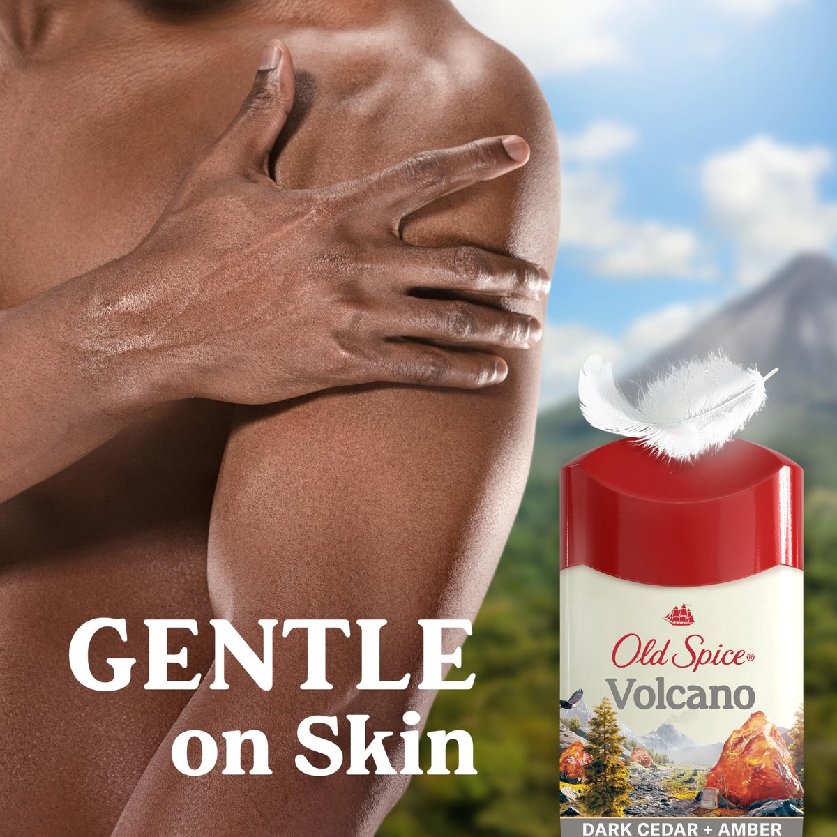 Old Spice Men's Antiperspirant & Deodorant Volcano with Charcoal, 2.6 oz (Pack of 3) + Travel-Size Swagger Body Wash Avelisse