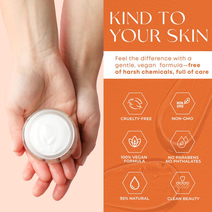 Skin 2.0 Vitamin C & Collagen Face Moisturizer - Anti-Aging, Skin Tightening, Brightening - Dermatologist Tested, Clean Beauty, Cruelty-Free, Korean Skincare - 1.69 Fl Oz