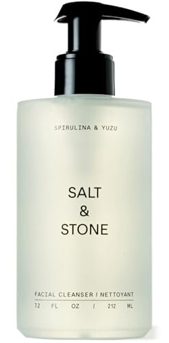 Salt & Stone Facial Cleanser for Women & Men, Spirulina & Yuzu Gentle Facial Wash with Hyaluronic Acid & Squalane, For All Skin Types, Vegan & Cruelty Free, 7.2 oz Avelisse