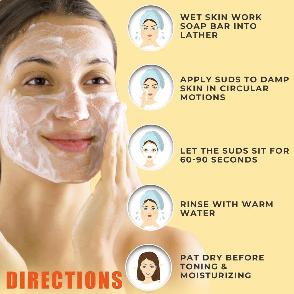 Natrulo 10% Sulfur Soap Cleansing Bar for Face & Body – All Natural Acne Treatment with Lemongrass, Tea Tree Oil & Vitamin E – Made in USA (4 oz, Pack of 2) - görsel 12