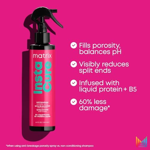 Matrix Instacure Anti-Breakage Leave-In Porosity Spray for Dry, Damaged, Color-Treated & Brittle Hair, 6.76 Fl Oz Avelisse