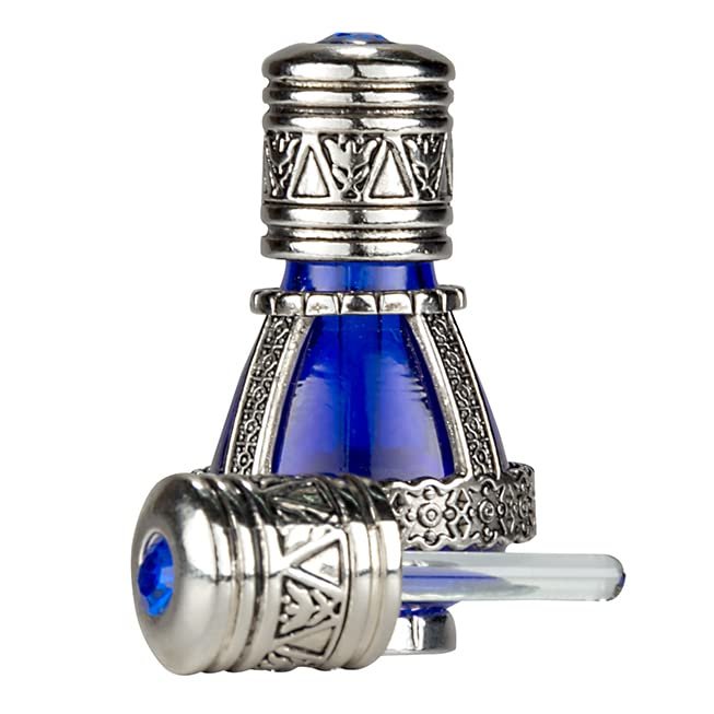 3 Arches USA Spikenard Anointing Prayer Oil in Reusable Blue Cobalt Glass Vial, 0.24 fl oz (7 ml) Avelisse