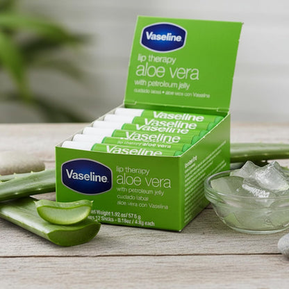 Vaseline Lip Therapy Aloe Vera Lip Balm - 12 Pack
