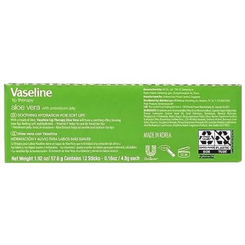 Vaseline Lip Therapy Aloe Vera Lip Balm - 12 Pack - görsel 5