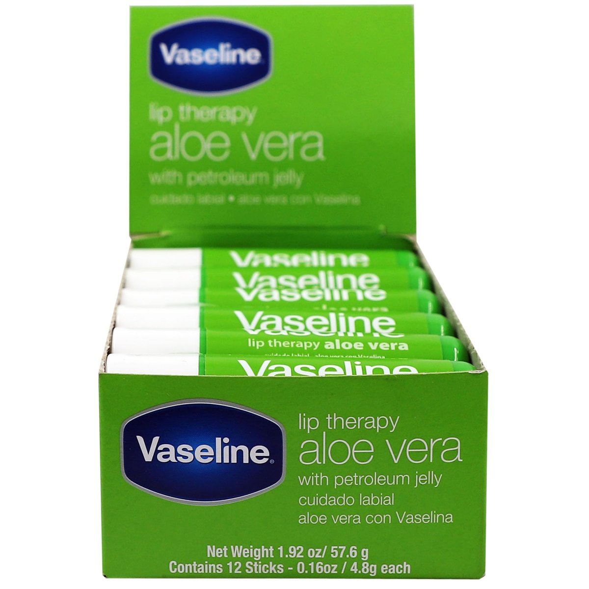 Vaseline Lip Therapy Aloe Vera Lip Balm - 12 Pack - görsel 1