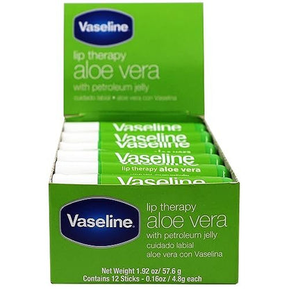 Vaseline Lip Therapy Aloe Vera Lip Balm - 12 Pack