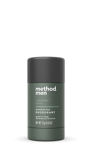 Method Men Deodorant, Aluminum Free, Juniper & Sage, 2.65 oz (Pack of 2) Avelisse