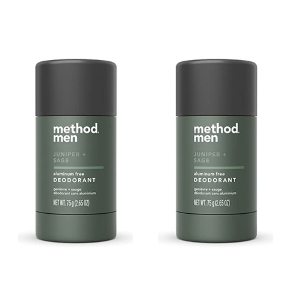 Method Men Deodorant, Aluminum Free, Juniper & Sage, 2.65 oz (Pack of 2) Avelisse