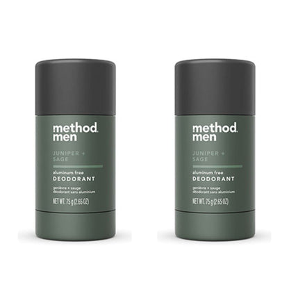 Method Men Deodorant, Aluminum Free, Juniper & Sage, 2.65 oz (Pack of 2) Avelisse