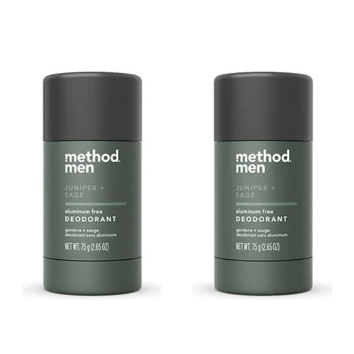Method Men Deodorant, Aluminum Free, Juniper & Sage, 2.65 oz (Pack of 2) Avelisse