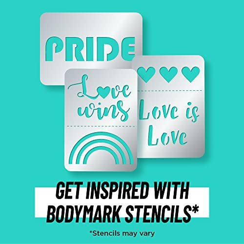 BIC BodyMark Temporary Tattoo Markers, Pride Pack, 11-Count Assorted Colors, Skin-Safe Brush Tip Avelisse