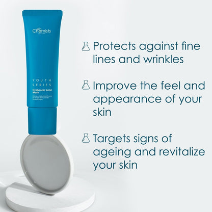 skinChemists Youth Series 1% Hyaluronic Acid Face Mask – Hydrating & Plumping Mask for Smooth, Soft & Radiant Skin (50ml)