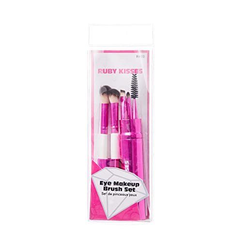 Ruby Kisses Travel Size Eye Makeup Brush Set – 5 PCS Synthetic Brushes with Case - görsel 4