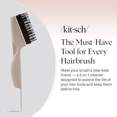 Kitsch Hair Brush Cleaner Tool – Double-Sided 2-in-1 Brush Cleaner for Hair Brushes & Combs | Eco-Friendly Cleaning Tool with Pick & Bristles | Hair Stylist Essentials - görsel 4