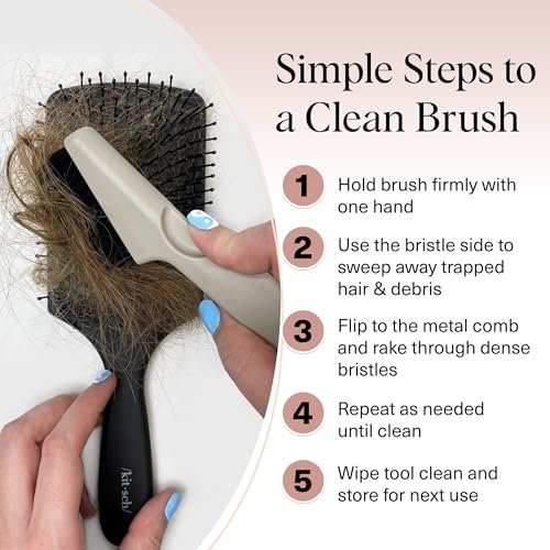Kitsch Hair Brush Cleaner Tool – Double-Sided 2-in-1 Brush Cleaner for Hair Brushes & Combs | Eco-Friendly Cleaning Tool with Pick & Bristles | Hair Stylist Essentials - görsel 14
