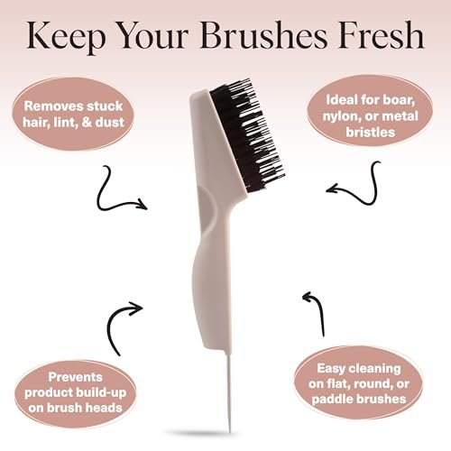 Kitsch Hair Brush Cleaner Tool – Double-Sided 2-in-1 Brush Cleaner for Hair Brushes & Combs | Eco-Friendly Cleaning Tool with Pick & Bristles | Hair Stylist Essentials - görsel 12
