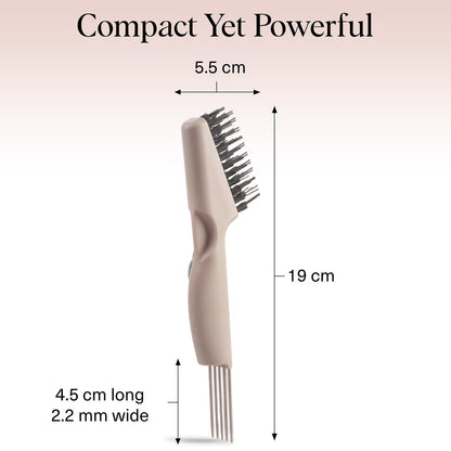 Kitsch Hair Brush Cleaner Tool – Double-Sided 2-in-1 Brush Cleaner for Hair Brushes & Combs | Eco-Friendly Cleaning Tool with Pick & Bristles | Hair Stylist Essentials