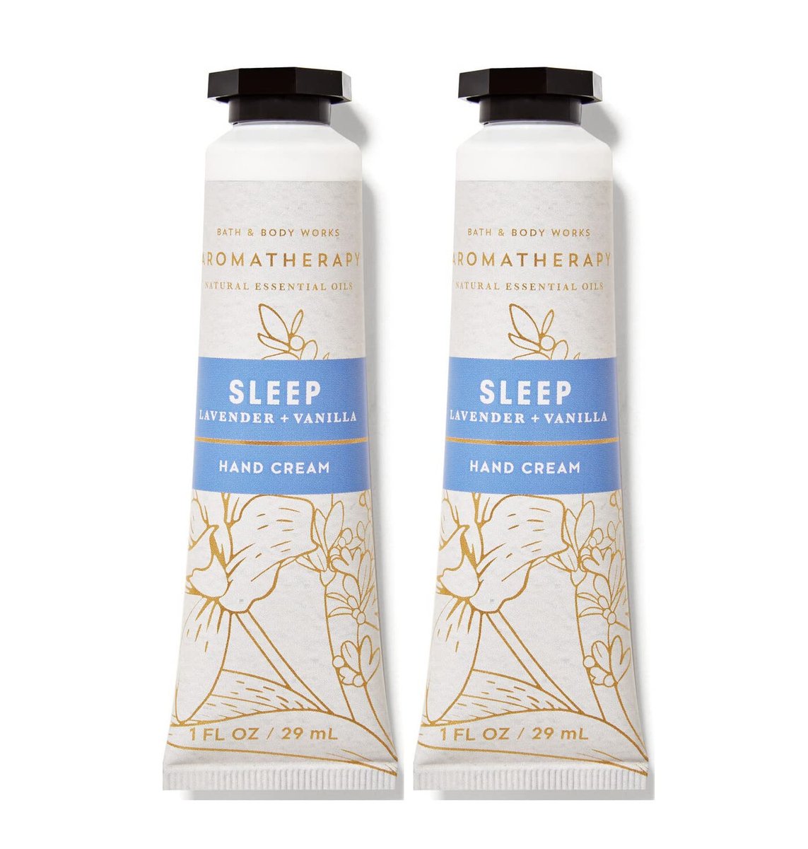 Bath & Body Works Lavender Vanilla Hydrating Hand and Body Cream 1 Fl Oz 2-Pack Avelisse