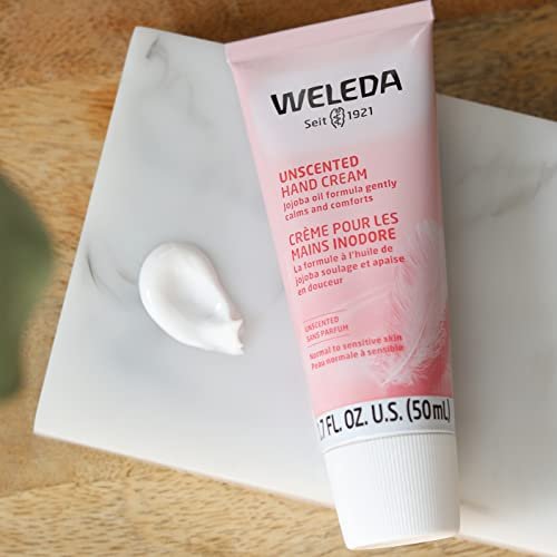 Weleda Unscented Hand Cream, 1.7 Fl Oz - Plant-Based Moisturizer with Jojoba, Borage & Coconut Oils Avelisse