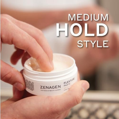 ZENAGEN Flexture Paste | Matte Finish, Medium Hold Styler, Microfiber Formula with Geranium Extract + Aloe Leaf Juice, Vegan, Plant-Based, All Hair Types, 2 oz Avelisse