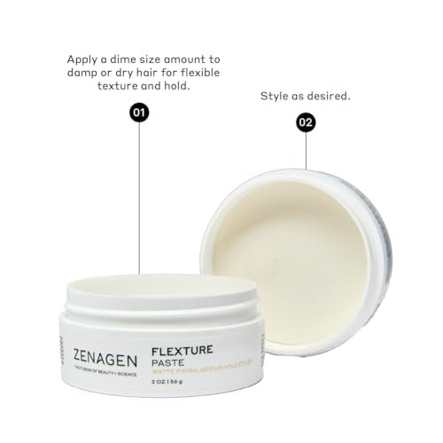 ZENAGEN Flexture Paste | Matte Finish, Medium Hold Styler, Microfiber Formula with Geranium Extract + Aloe Leaf Juice, Vegan, Plant-Based, All Hair Types, 2 oz Avelisse