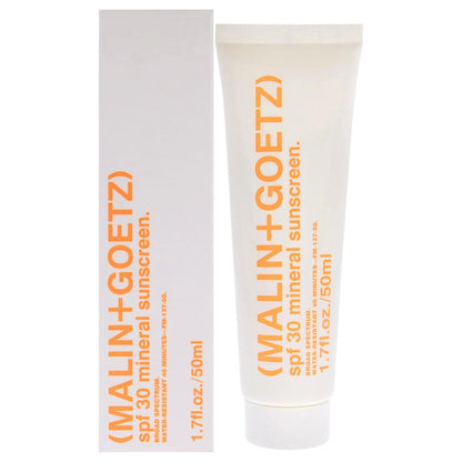 MALIN+GOETZ SPF 30 Mineral Sunscreen – Face & Body Broad Spectrum Protection with Zinc Oxide & Titanium Dioxide, Hydrating, Reef-Safe, Vegan, Cruelty-Free (1.7 Fl Oz) Avelisse
