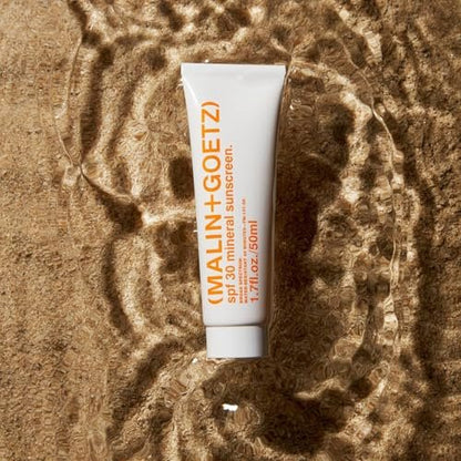 MALIN+GOETZ SPF 30 Mineral Sunscreen – Face & Body Broad Spectrum Protection with Zinc Oxide & Titanium Dioxide, Hydrating, Reef-Safe, Vegan, Cruelty-Free (1.7 Fl Oz) Avelisse