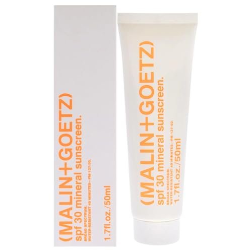 MALIN+GOETZ SPF 30 Mineral Sunscreen – Face & Body Broad Spectrum Protection with Zinc Oxide & Titanium Dioxide, Hydrating, Reef-Safe, Vegan, Cruelty-Free (1.7 Fl Oz) Avelisse
