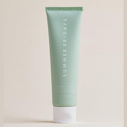 Summer Fridays Super Amino Gel Facial Cleanser – Gentle pH-Balanced Face Wash & Makeup Remover, Calms Irritation, Hydrates & Nourishes Skin, 5 Fl Oz Avelisse