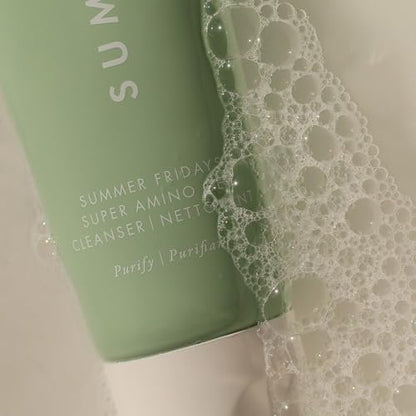 Summer Fridays Super Amino Gel Facial Cleanser – Gentle pH-Balanced Face Wash & Makeup Remover, Calms Irritation, Hydrates & Nourishes Skin, 5 Fl Oz Avelisse
