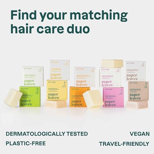 ATTITUDE Volume & Shine Shampoo Bar for Thin and Flat Hair – Natural Origin, EWG Verified, Soy Protein & Red Clay, Vegan, Orange Blossom & Eucalyptus, 4 oz Avelisse